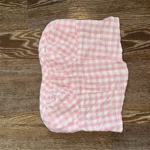 Free People Pink and White Gingham Top